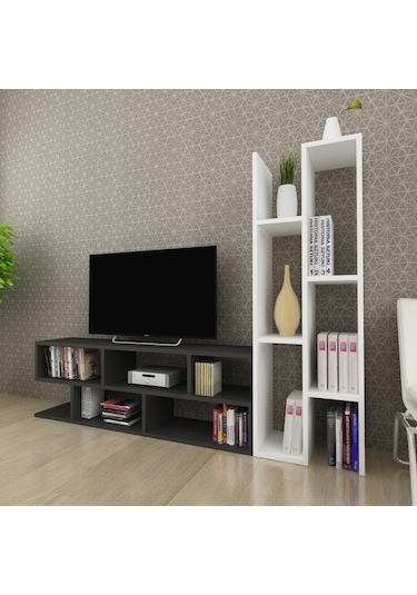 Moonlife Joungle Tv Ünitesi Siyah Beyaz Siyah