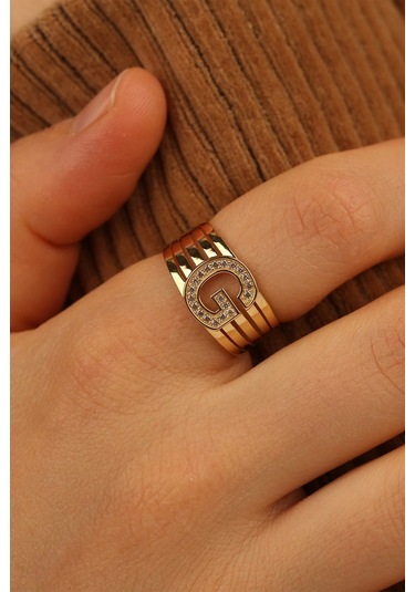 Çgk Çiğdem Gürel Kuyumculuk G Harf Altın Yüzük Gold