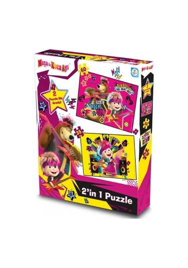 Zekicocuk Laço Kids Maşa Ile Koca Ayı 2'Li Puzzle