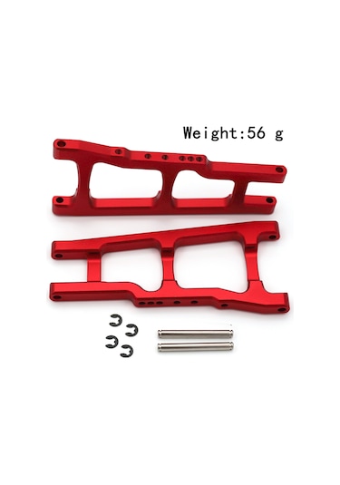 Shineyee "traxxas Slash/stampede/rustler İçin 2'li Takım Kırmızı Alüminyum Arka Süspansiyon Kolları - 3655x Uyumlu"