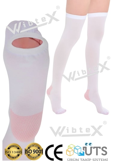 Wibtex Ameliyat Çorabı Diz Üstü Emboli (Çift Bacak)