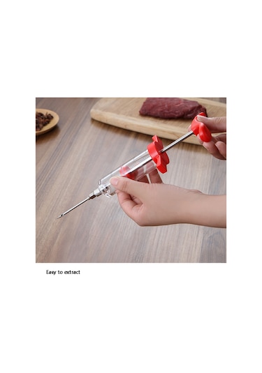 Youtek Et Enjeksiyonu Cihazı - 30ml Gıda Kalitesi Plastik+paslanmaz Çelik, 7.5cm İğne, Barbekü, Mangal, Partiler İçin Lezzet Enjeksiyonu Aracı Çok Renkli