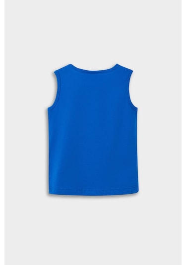 Defacto Erkek Bebek Bisiklet Yaka Baskılı 2li Atlet E1267a525hsbe103 Mavi