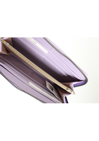 Ollbag 1007-düz Suni Deri Kadın Cüzdan / Çanta Lila Çok Renk
