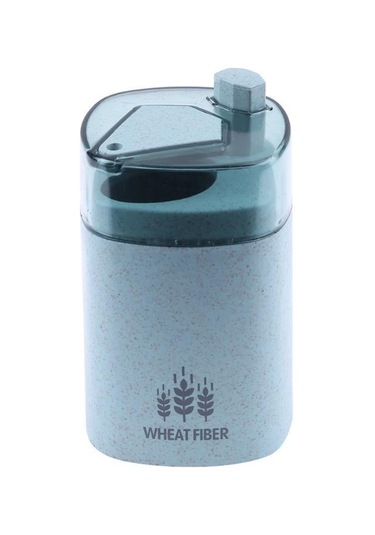 Mavi Otomatik Kürdan Kutusu Buğday Samanı Kürdan Tutucu Konteyner Taşınabilir Pop-up Kürdan Dağıtıcı Saklama Kutusu Mutfak Düzenleyici