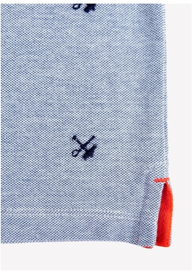 Erkek Çocuk Organik Polo Yaka T-Shirt - Silvio Mavi