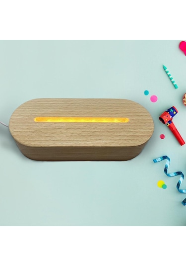 Suntek Led Gece Işığı Ahşap Taban Tutucu Sıcak-beyaz Sıcak Beyaz Diğer