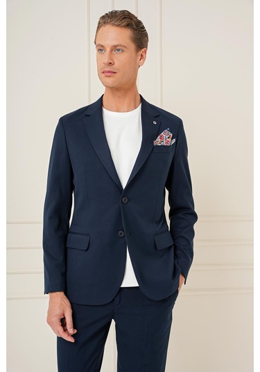 C 691 Slim Fit Lacivert Spor Ceket Lacivert