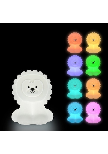 Metabagua Gece Lambası Sevimli Bebek Gece Lambası Lambası Şarj Edilebilir Silikon Led Gece Lambası Hayvan Kreş Lambası Yatak Odası Taşınabilir Işık 5gık62 Beyaz