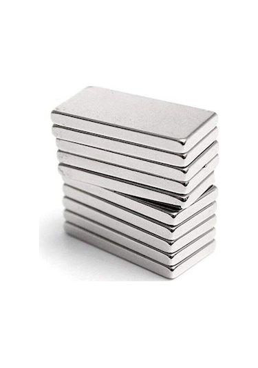 5 Adet 20x8x2 Mm Köşeli Neodyum Mıknatıs Dikdörtgen