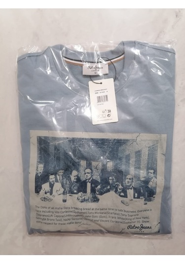 Retroworld Erkek Sweat Mavi