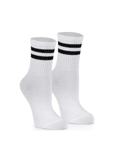 Ozzy Socks Çizgili Kadın Tenis Çorabı Çok Renkli 6'lı Çok Renkli