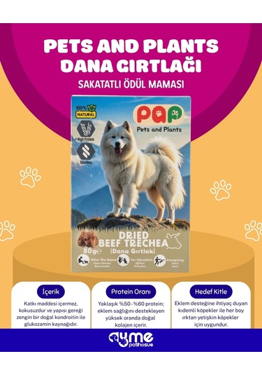 Pets And Plants Pap Dana Gırtlak Sakat Et 80 G