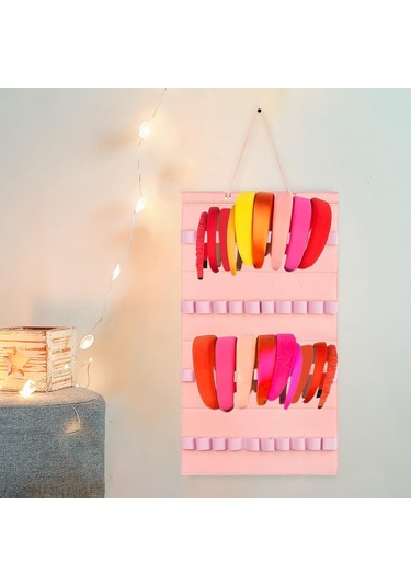 Suntek Kafa Bandı Organizatör Asma Duvar Dolap Kapısı Pembe Pembe