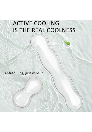 Soğuk Silikon Klavye Bilek Desteği Mouse Pad Bilek Yorgunluğunu Giderir, Spec: Küçük Şeffaf