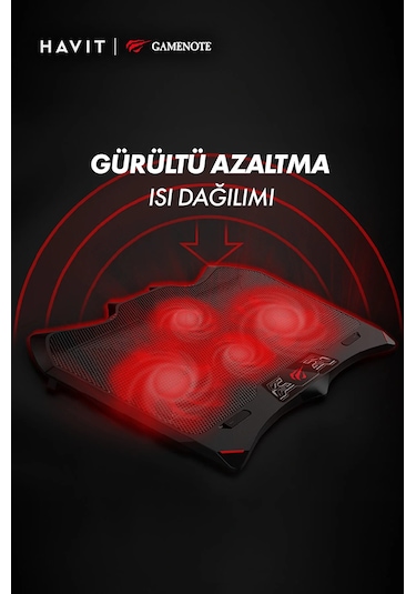 Havit Gamenote F2081 Cooling Pad Rgb Gaming Laptop Soğutucu - 2 B