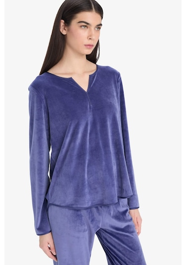 Defacto Pijama Takımı Regular Fit Uzun Kollu Velur Üst Uzun Alt-fall İn Love A3356ax25aupr160 Mor Defacto Pijama Takımı Regular Fit Uzun Kollu Velur Üst Uzun Alt-fall İn Love A3356ax25aupr160 Mor