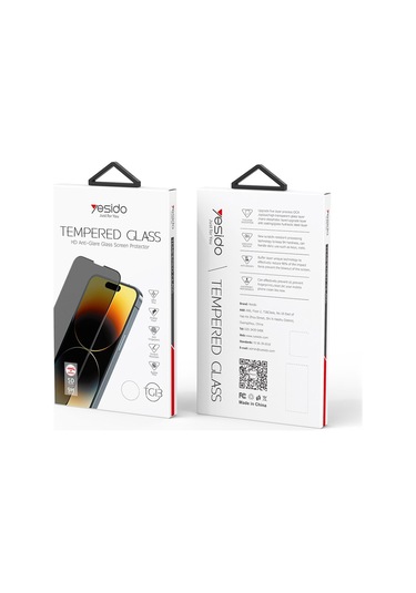 Yesido İphone Uyumlu 15 Pro Premium 5d Privacy Hayalet Cam Ekran Koruyucu