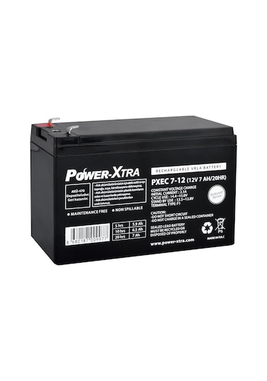 Power-xtra Ecolead Series - Pxec7-12 - 12v 7 Ah Kuru Akü