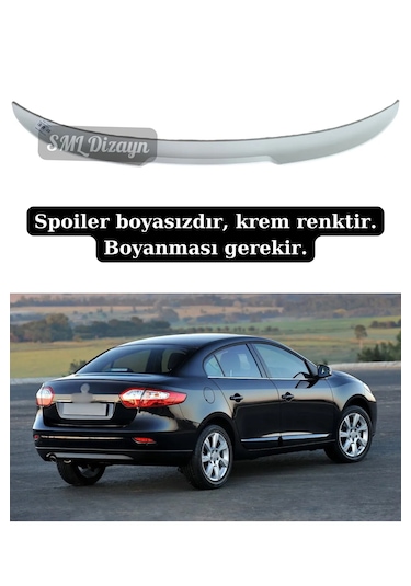 Renault Fluence Spoiler Bagaj Üstü Yarasa Spoyler Spoylır Boyasız