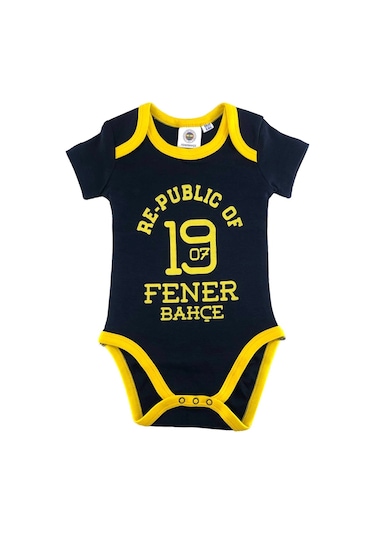 Fenerbahçe Lisanslı Unisex Bebek Kısa Kollu Body Zıbın - Lacivert
