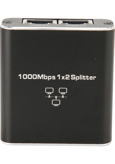 Xindoker 1000mbps Gigabit Ağ Splitteri - Rj45 1 Giriş 2 Çıkış, İki Cihazın Eş Zamanlı İnternet Erişimi, Alüminyum Alüminyum, 100m Aktarım Mesafesi