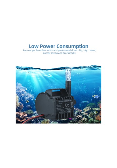 Aubyhe 12v 500l/h Sübmersibl Elektrikli Pompa - 1.5m Yükseklik, Sessiz Çalışma, Akvaryum/barınak/su Havuzu İçin Taşınabilir Minyatür Pompa