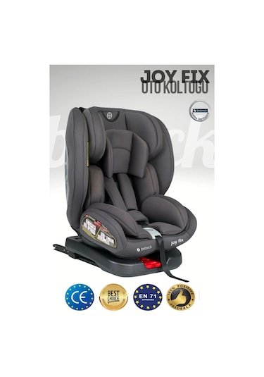 Joy Fix 0-36 Kg 360° Dönebilen Isofix'li Oto Koltuğu Gri