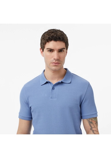 Nautica Slim Fit Polo Yaka Erkek T-shirt K65302t Mavi