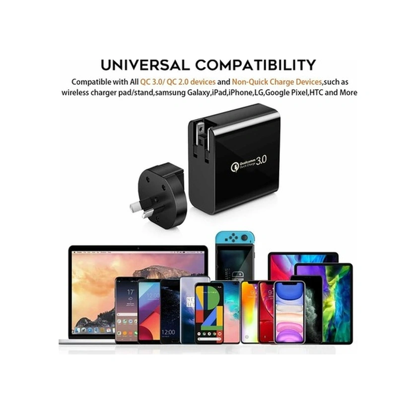 Fastbuy 4 Port Usb Şarj Cih. - 30w Pd+18w Qc3.0 Hızlı Şarj, 48w Toplam, Fümeye Dayanıklı Abs, Çift Katlı, 5v/2.4a Portlar, S