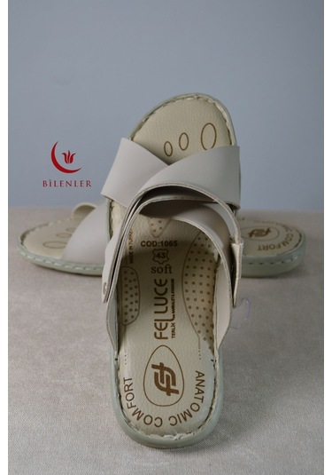 Erkek Çapraz Model Yumuşak Taban Sandalet&terlik Hac, Umre Ve Günlük Kullanıma Uygun Bej