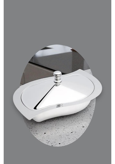 Nehir Gizem Paslanmaz Çelik Şekerlik - Kapaklı Şekerlik Gri