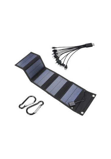 Pazly Monokristal Katlanabilir Güneş Paneli, Kablo İle Şarj Edilir, 70w, Ip65, Cep Telefonu, Tablet, Camp, Hiking, 650x185mm