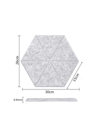Sones Altıgen Renkli Dekoratif Akustik Paneller, Rastgele Renk Teslimatı 9 Mm 3,7 Kg Tipi