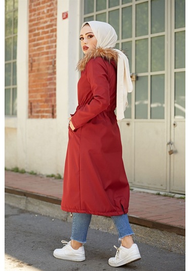 İçi Kürklü Mont 2401 - Bordo