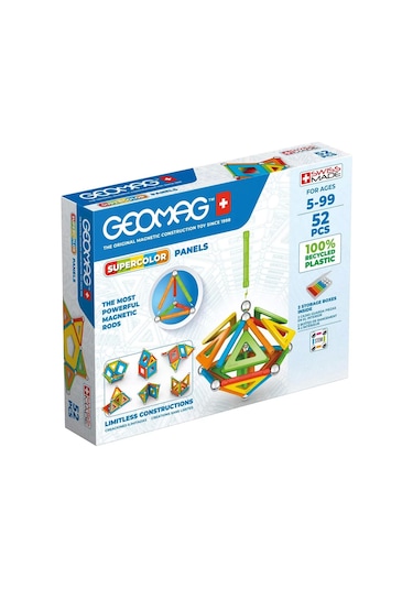 Sunman Geomag Supercolor Panels Manyetik Çubuklar 52 Parça