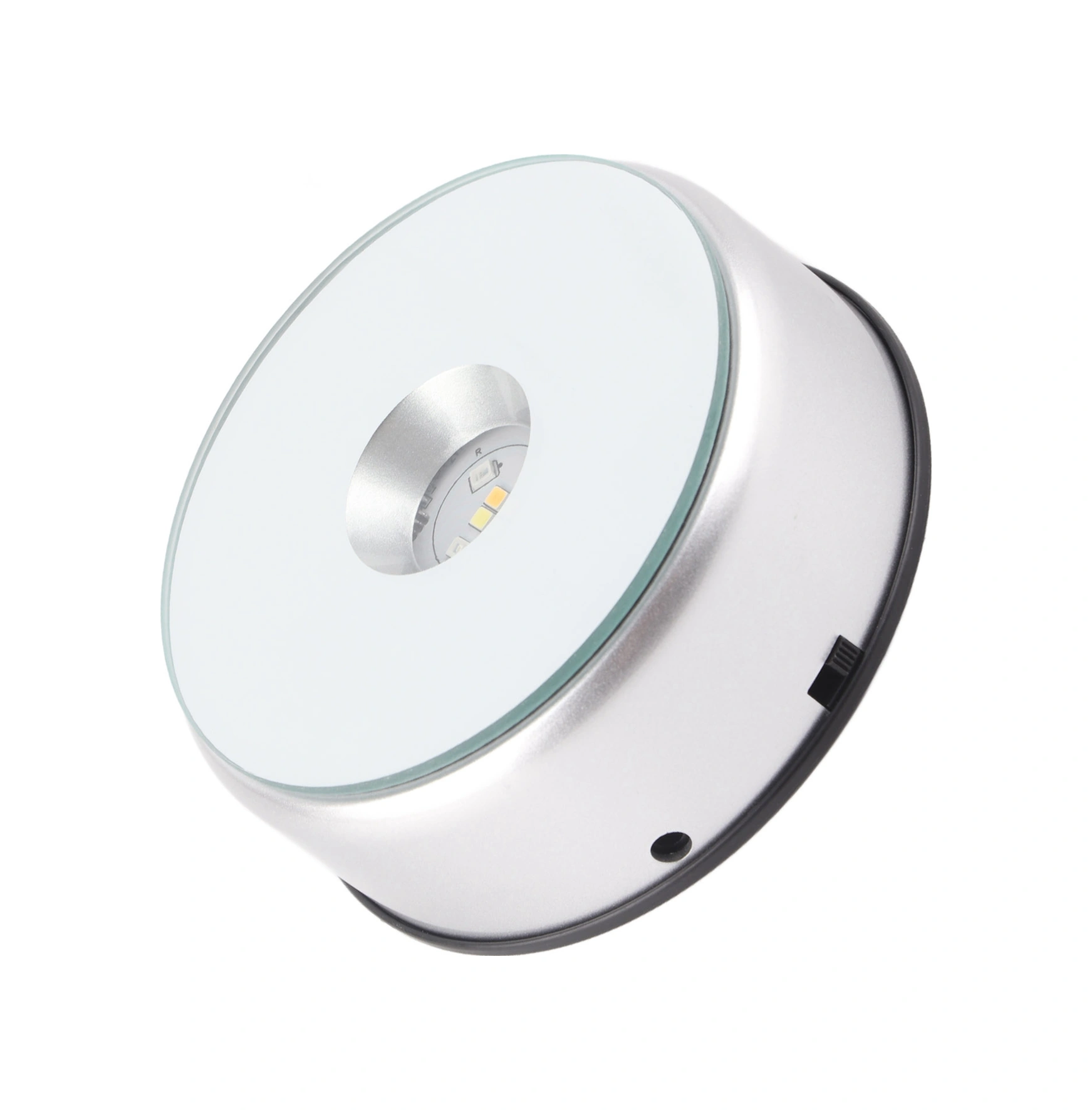 Wezone 7 Renkli Led Döner Kristal Gösterim Tabanı Pil/şarjlı - 10cm Çaplı, Amerikan Standartı Adaptörlü Diğer