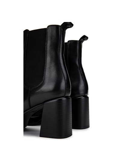 Tamer Tanca Kadın Hakiki Deri Siyah Deri Topuklu Bot 1078 2506-07 Bn Bot Sk24-25 Sıyah Dr Siyah
