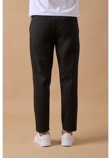 Braccas Erkek Slim Fit Orta Bel Siyah Pantolon Siyah