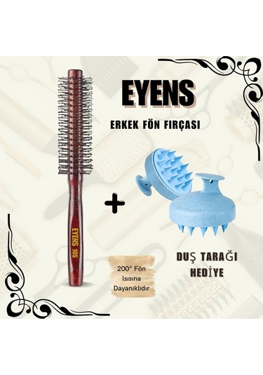 Eyens Erkek Fön Fırçası Ufak Duş Tarağı Hediyee
