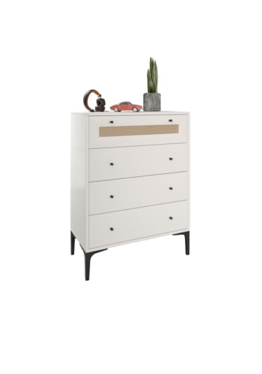 Trio White 4 Çekmeceli Şifonyer %100mdf