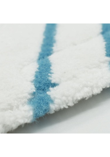 Symbee Temizlik Makinesi İçin Üçgen Mikrofiber Değişim Mop Başkanı, Yıkabilir, 2 Adet Paket Beyaz - Mavi