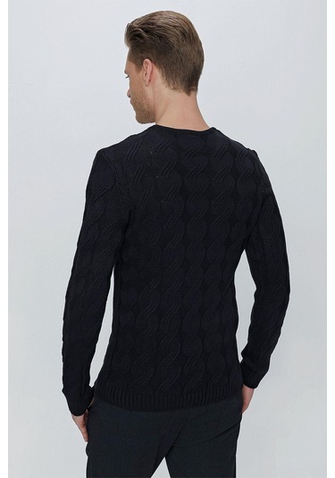 Efor Tr 856 Slim Fit Lacivert Klasik Triko Lacivert