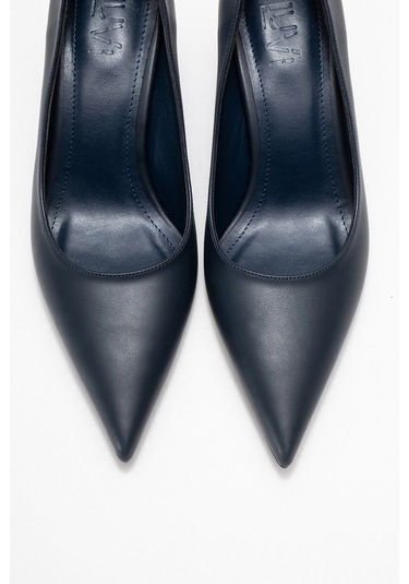 Marcus Lacivert Cilt Kadın Topuklu Ayakkabı Lacivert Cilt