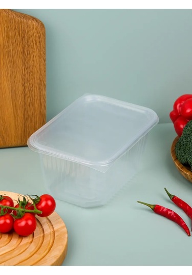 Upakovsik+ Kapaklı Tek Kullanımlık Kap 1500 Ml, 30 Adet 396829881 100 adet