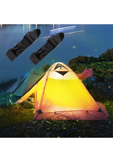 Novahub 6 Metre Kamp Çadırı Kayışı - Siyah Polyester, Taşıma Çantası Dahil, Siyah Siyah