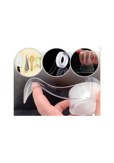 Çift Taraflı Nano Bant Yıkanabilir Güçlü Şeffaf Bant 3 m x 3 Cm N11.222