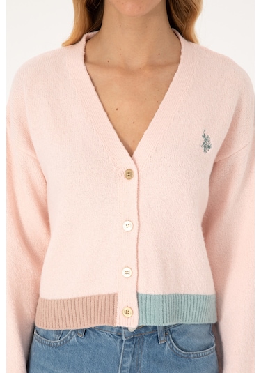 U.s. Polo Assn. Kadın Pudra Hırka Triko 50314717-vr042 Pudra