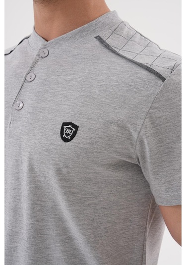 Mecit 2980 Gri Büyük Beden 3 Parça Erkek Şortlu Pijama Takımı Gri