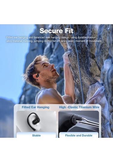 Blitzwolf Bw-bts10 Ows Ipx8 Su Geçirmez Kemik İletimli Open-ear Spor Kulaklık - Siyah K